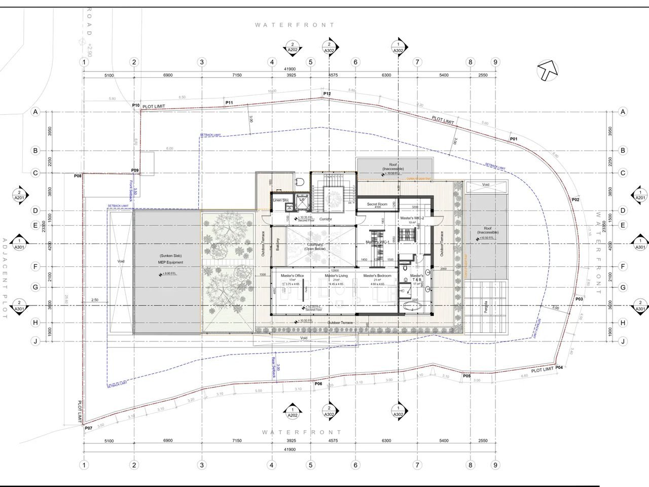 Ground floor plan of the Al Dar private villa