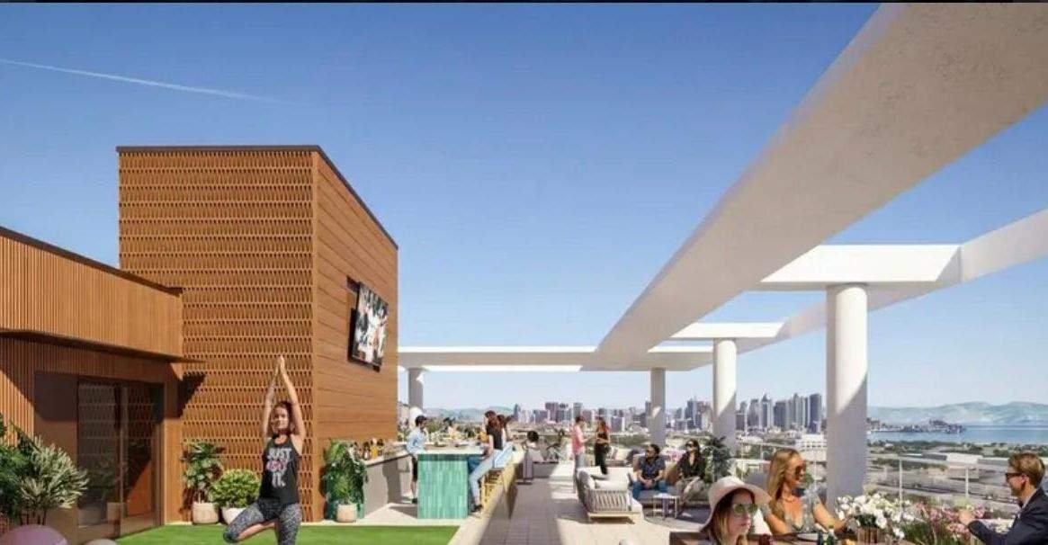 Rooftop leisure terrace overlooking the city