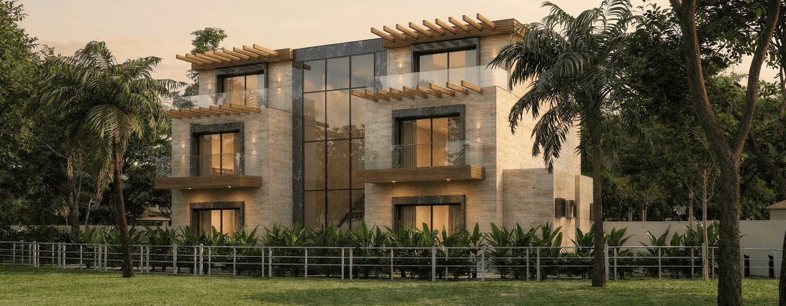The villa overlooking the golf course